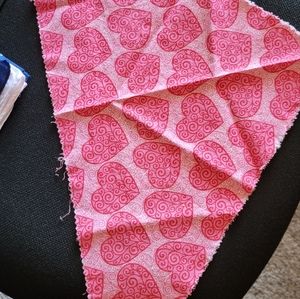 Medium dog scarf, in pink. A 2nd polka dot is same size.